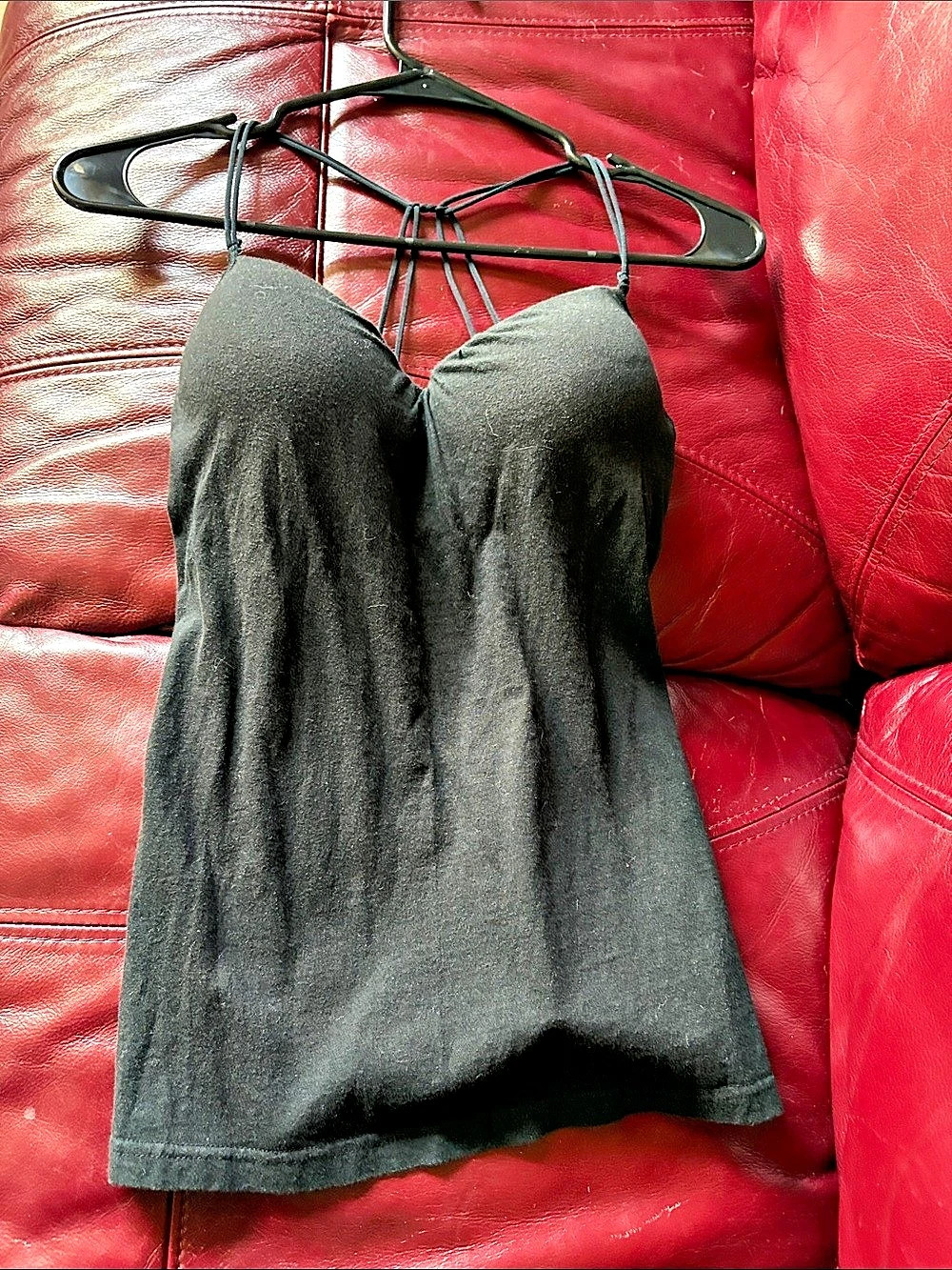 Lei Black Cotton Camisole Size XL